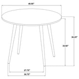 Andrews 5-piece Round Counter Dining Set Light Ash and Black