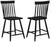 Tampa Furniture Outlet - Coaster - Andrews Windsor Counter Height Dining Side Chair Black (Set of 2) - 122509BLK