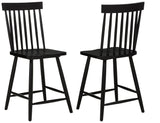 Tampa Furniture Outlet - Coaster - Andrews Windsor Counter Height Dining Side Chair Black (Set of 2) - 122509BLK