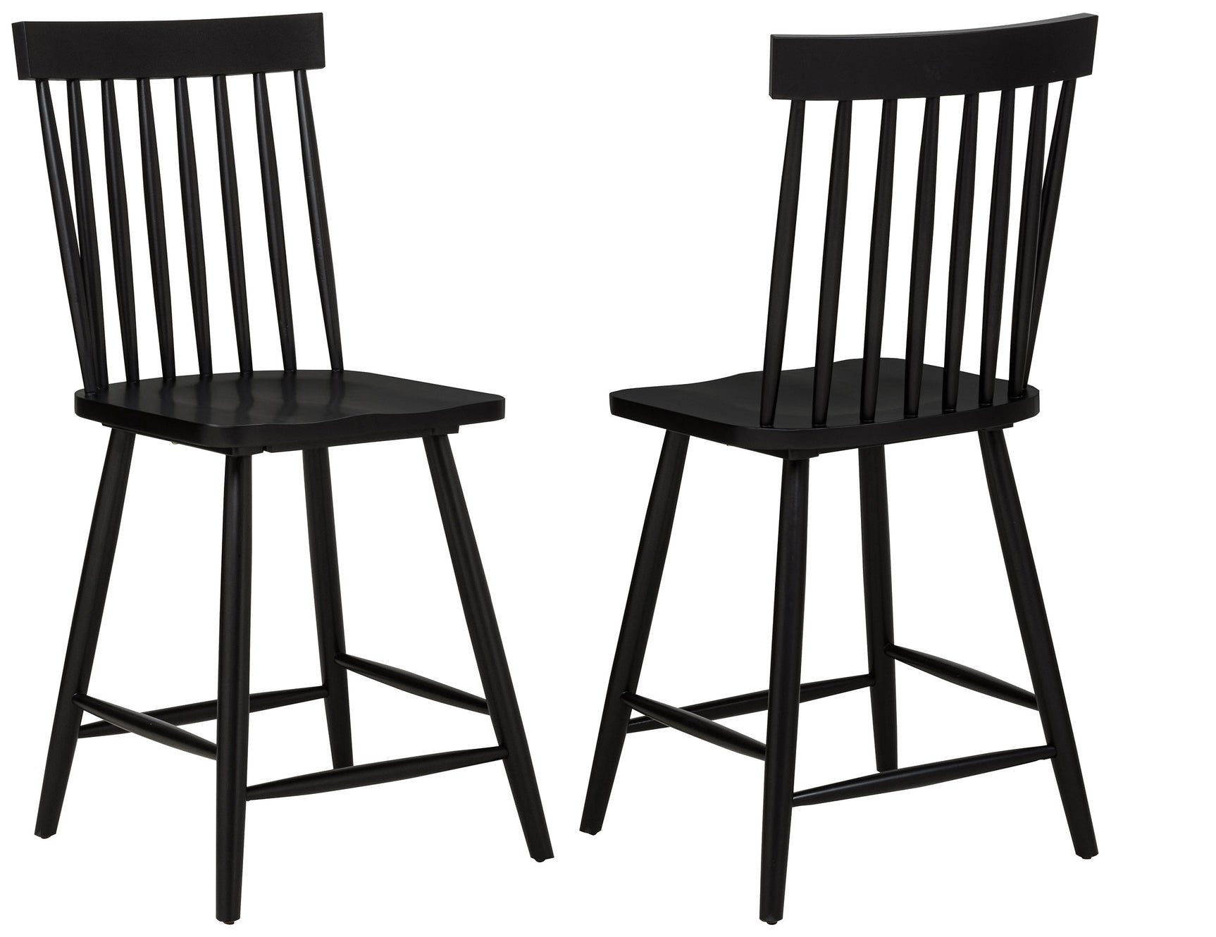 Tampa Furniture Outlet - Coaster - Andrews Windsor Counter Height Dining Side Chair Black (Set of 2) - 122509BLK