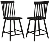 Tampa Furniture Outlet - Coaster - Andrews Windsor Counter Height Dining Side Chair Black (Set of 2) - 122509BLK