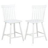 Tampa Furniture Outlet - Coaster - Andrews Windsor Counter Height Dining Side Chair White (Set of 2) - 122509WHT