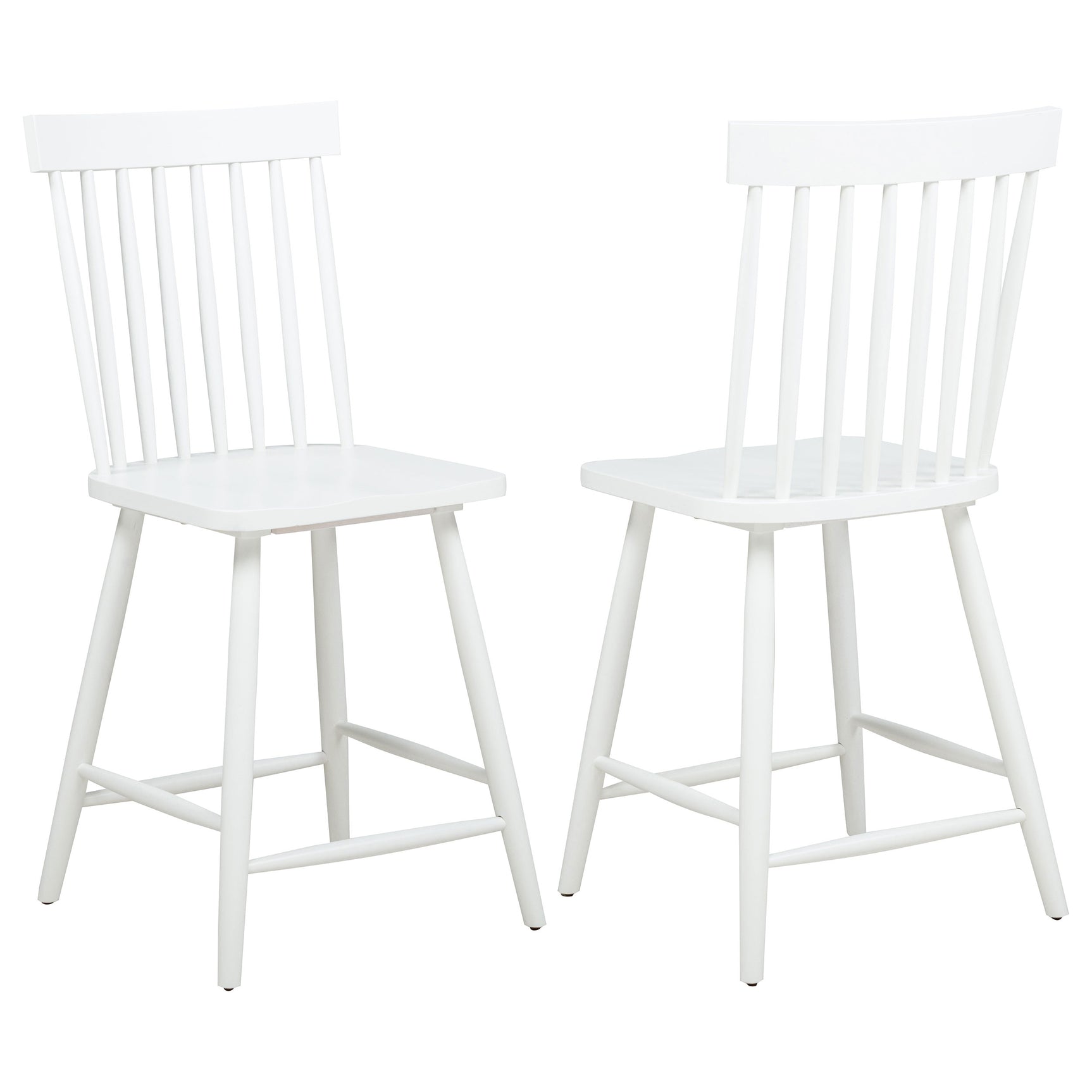 Tampa Furniture Outlet - Coaster - Andrews Windsor Counter Height Dining Side Chair White (Set of 2) - 122509WHT