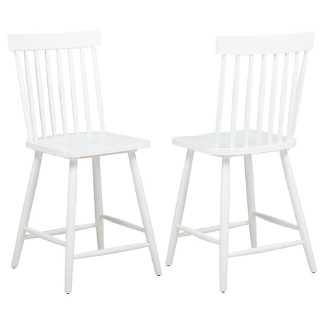 Tampa Furniture Outlet - Coaster - Andrews Windsor Counter Height Dining Side Chair White (Set of 2) - 122509WHT