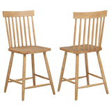Tampa Furniture Outlet - Coaster - Andrews Windsor Counter Height Dining Side Chair Light Ash (Set of 2) - 122509