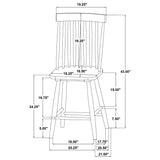 Andrews Windsor Counter Height Dining Side Chair Light Ash (Set of 2)