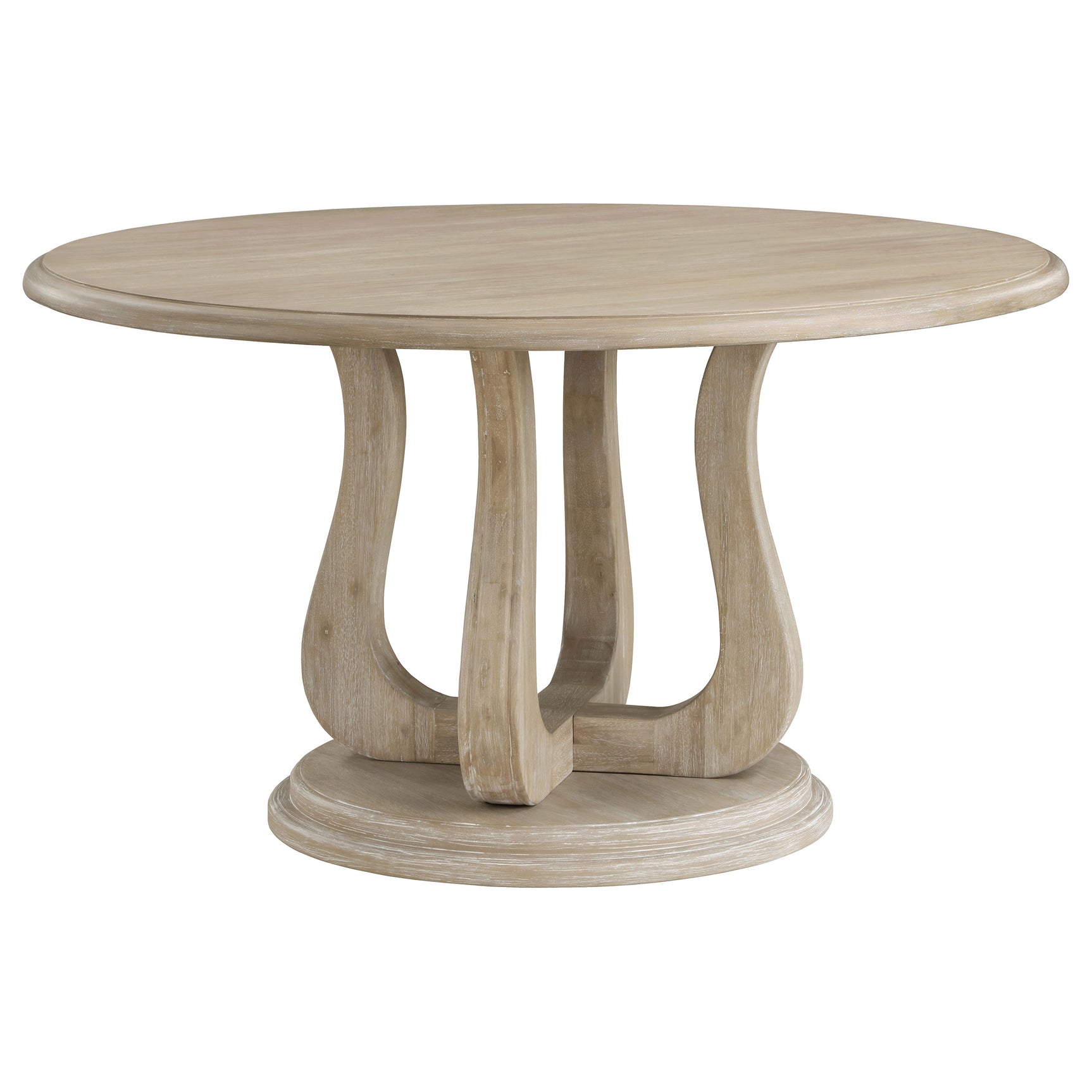 Trofello 5-piece Round Dining Table Set White Washed - Tampa Furniture Outlet