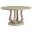 Tampa Furniture Outlet - Coaster - Trofello Round 60-inch Pedestal Dining Table White Washed - 123120