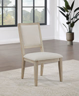 Trofello Cushioned Dining Side Chair White Washed (Set of 2) - Tampa Furniture Outlet