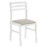 Bucknell 3-piece Round Drop Leaf Dining Table Set White