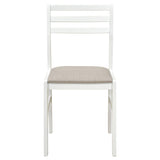 Bucknell 3-piece Round Drop Leaf Dining Table Set White