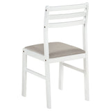 Bucknell 3-piece Round Drop Leaf Dining Table Set White