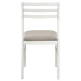 Bucknell 3-piece Round Drop Leaf Dining Table Set White