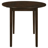 Bucknell 3-piece Round Drop Leaf Dining Table Set Cappuccino - Tampa Furniture Outlet