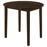 Bucknell 3-piece Round Drop Leaf Dining Table Set Cappuccino - Tampa Furniture Outlet