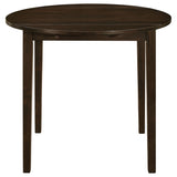 Bucknell 3-piece Round Drop Leaf Dining Table Set Cappuccino - Tampa Furniture Outlet