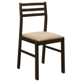 Bucknell 3-piece Round Drop Leaf Dining Table Set Cappuccino - Tampa Furniture Outlet