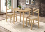 Bucknell 3-piece Round Drop Leaf Dining Table Set Natural - Tampa Furniture Outlet