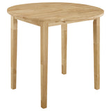Bucknell 3-piece Round Drop Leaf Dining Table Set Natural - Tampa Furniture Outlet
