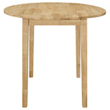 Bucknell 3-piece Round Drop Leaf Dining Table Set Natural - Tampa Furniture Outlet