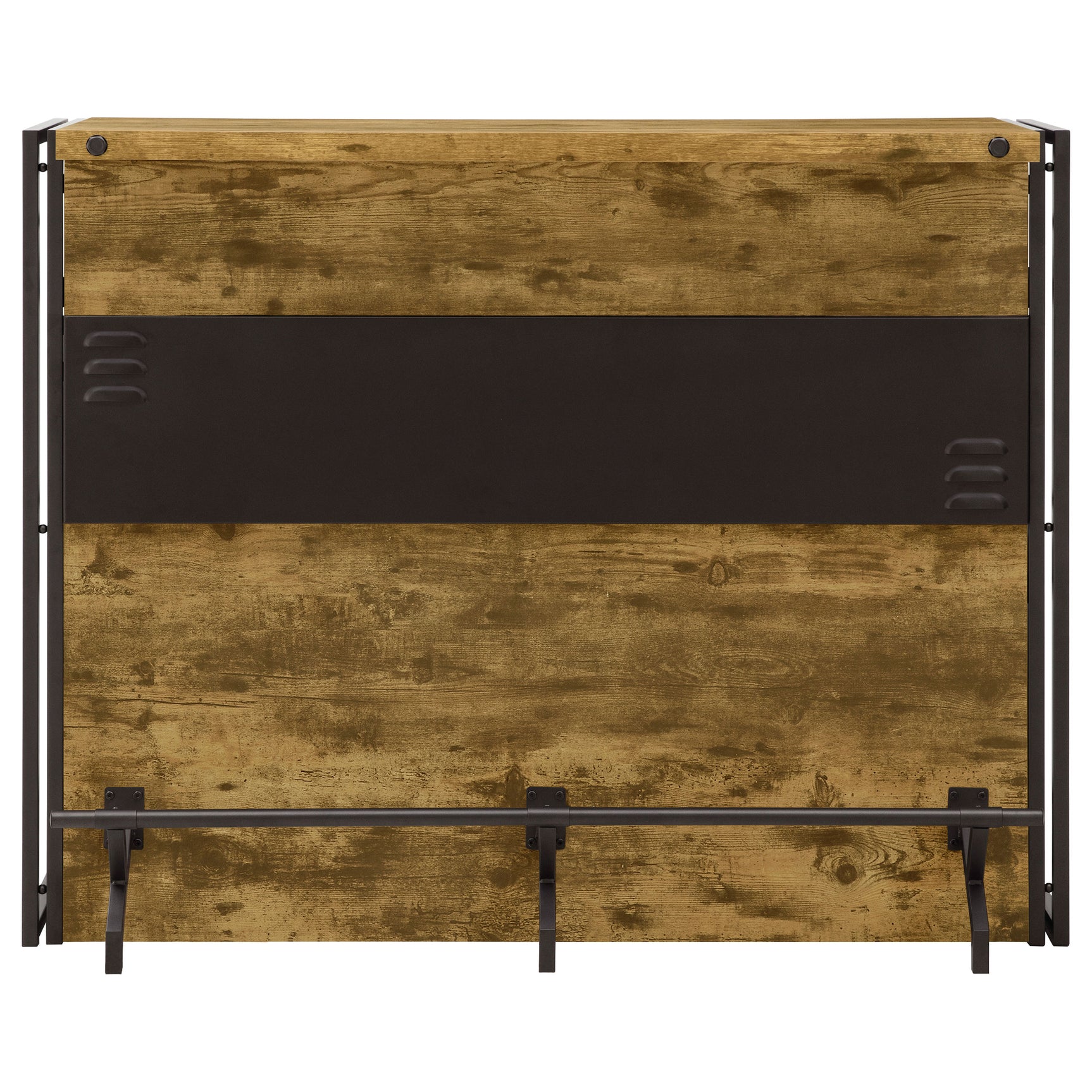Renaldi 3-shelf Home Bar Wine Cabinet Rustic Nutmeg - Tampa Furniture Outlet