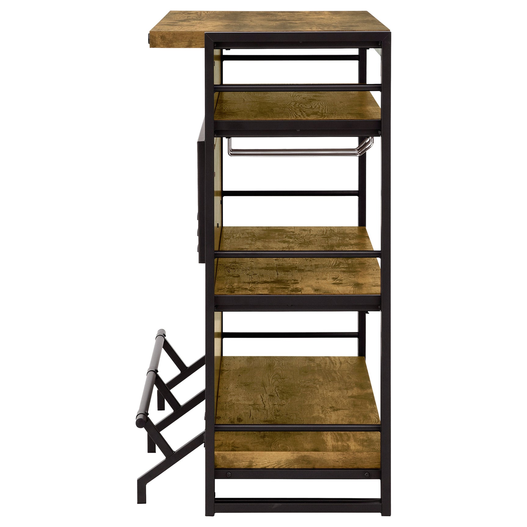 Renaldi 3-shelf Home Bar Wine Cabinet Rustic Nutmeg - Tampa Furniture Outlet