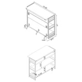 Renaldi 3-shelf Home Bar Wine Cabinet Rustic Nutmeg - Tampa Furniture Outlet