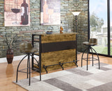 Renaldi 3-shelf Home Bar Wine Cabinet Rustic Nutmeg - Tampa Furniture Outlet