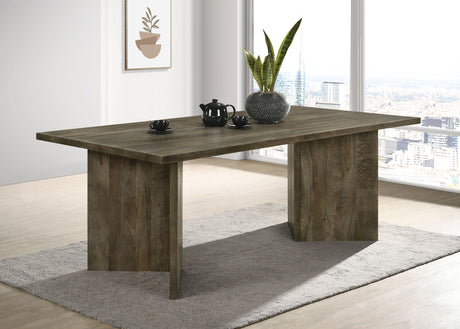 Tyler 80-inch Solid Wood Dining Table Mango Brown - Tampa Furniture Outlet