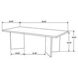 Tyler 80-inch Solid Wood Dining Table Mango Brown - Tampa Furniture Outlet