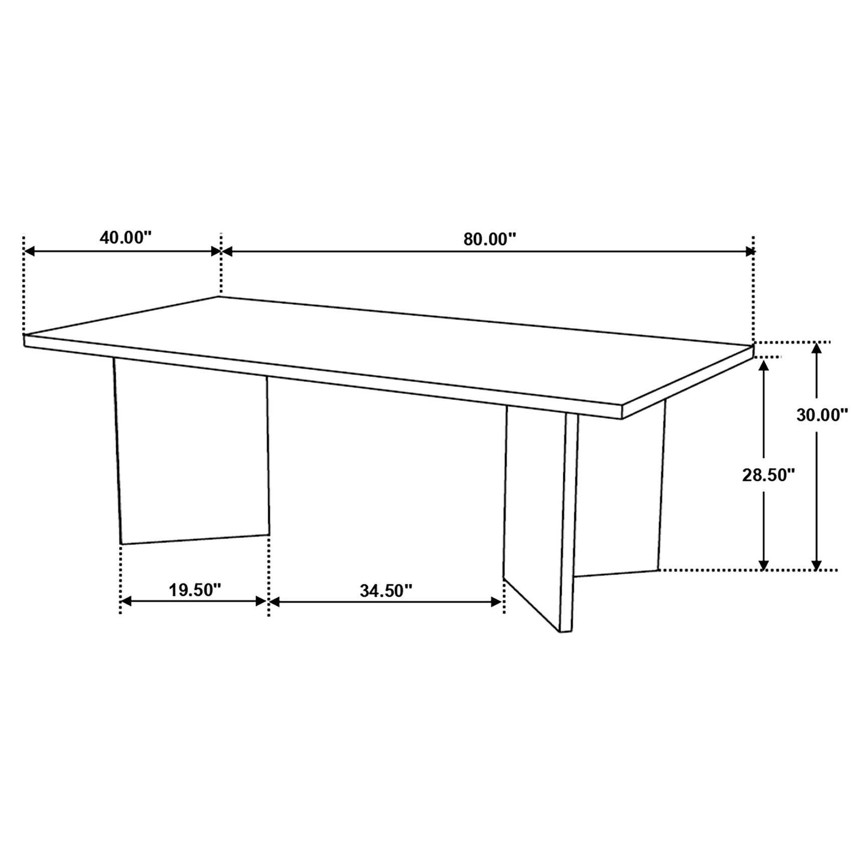 Tyler 80-inch Solid Wood Dining Table Mango Brown - Tampa Furniture Outlet