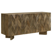 Tampa Furniture Outlet - Coaster - Tyler 3-door Solid Wood Sideboard Buffet Cabinet Mango Brown - 130515