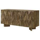 Tyler 3-door Solid Wood Sideboard Buffet Cabinet Mango Brown - Tampa Furniture Outlet
