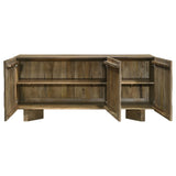 Tyler 3-door Solid Wood Sideboard Buffet Cabinet Mango Brown - Tampa Furniture Outlet