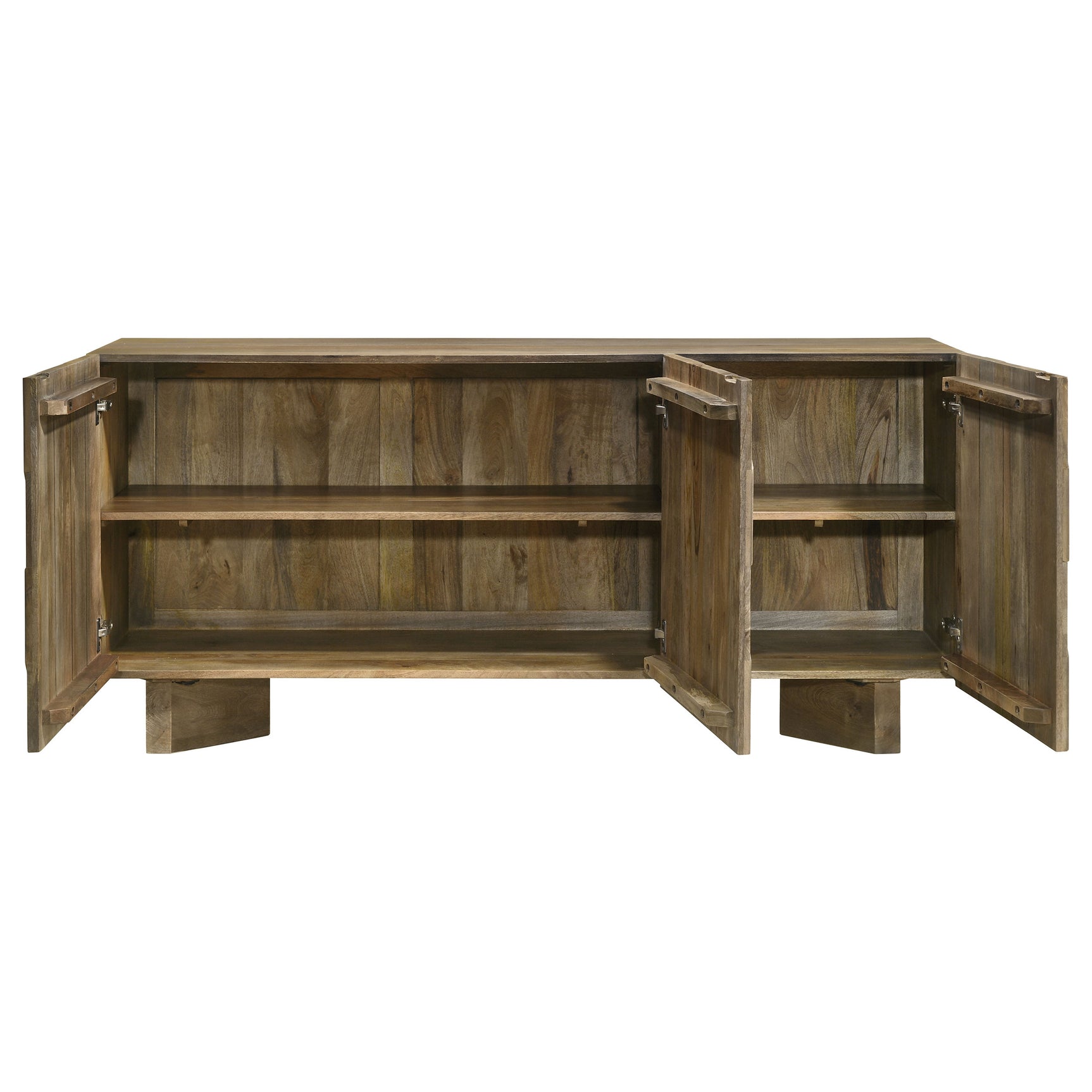 Tyler 3-door Solid Wood Sideboard Buffet Cabinet Mango Brown - Tampa Furniture Outlet