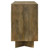 Tyler 3-door Solid Wood Sideboard Buffet Cabinet Mango Brown - Tampa Furniture Outlet