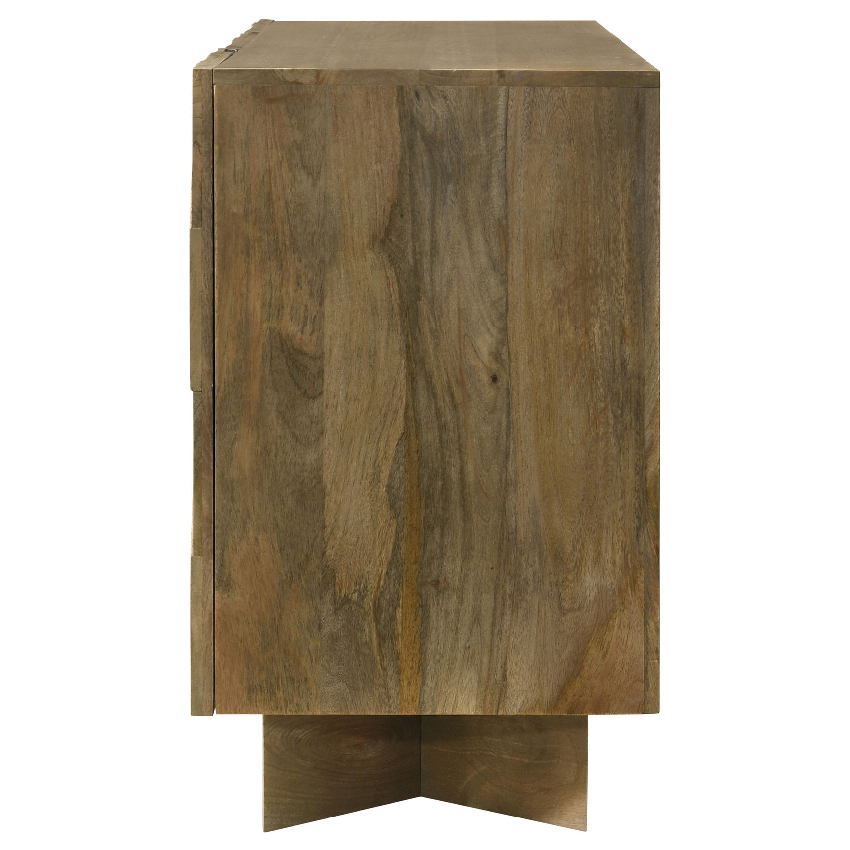 Tyler 3-door Solid Wood Sideboard Buffet Cabinet Mango Brown - Tampa Furniture Outlet