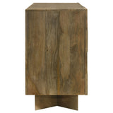 Tyler 3-door Solid Wood Sideboard Buffet Cabinet Mango Brown - Tampa Furniture Outlet