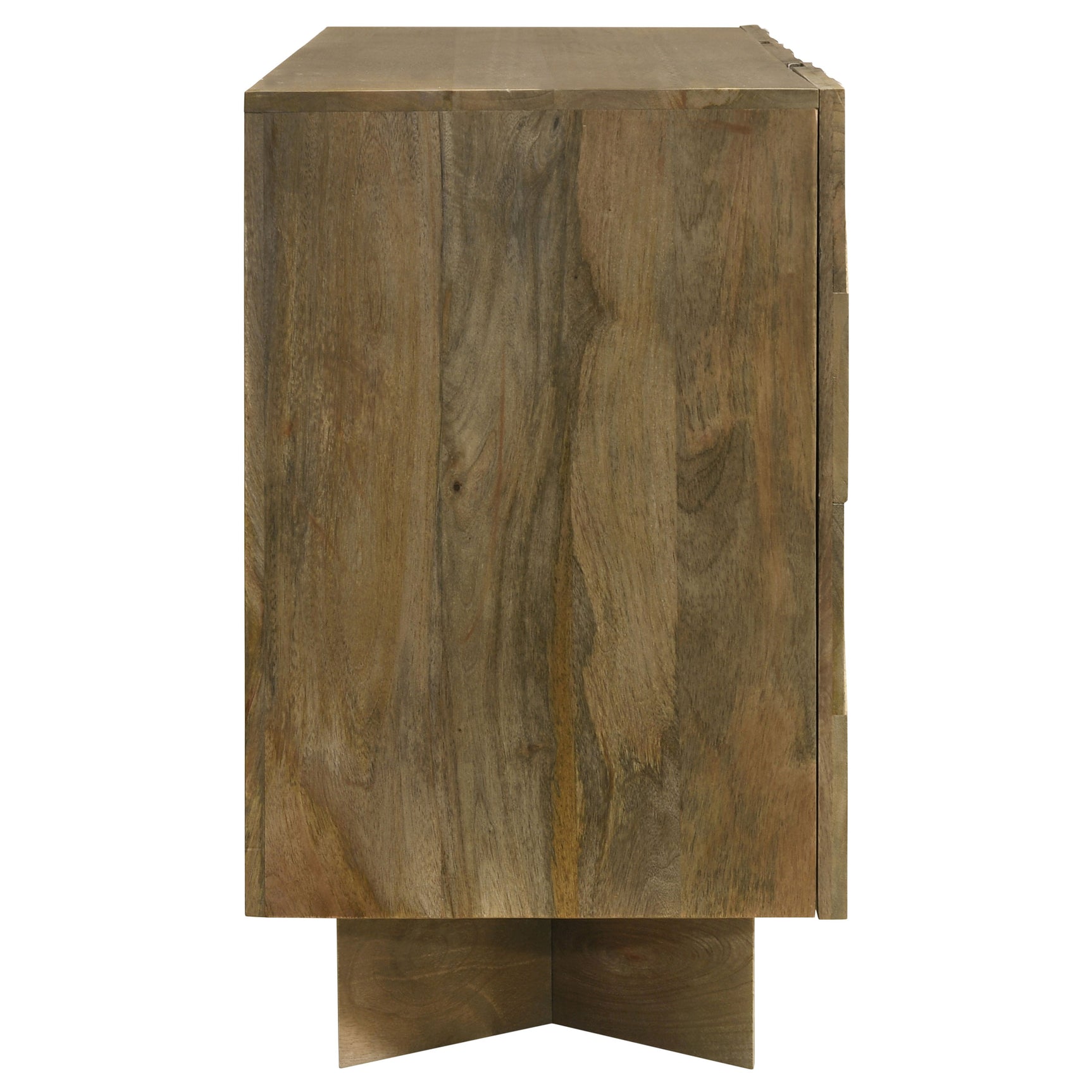 Tyler 3-door Solid Wood Sideboard Buffet Cabinet Mango Brown - Tampa Furniture Outlet
