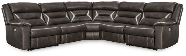 Tampa Furniture Outlet - Ashley Furniture - Kincord Sectional - 3-Piece Power Reclining Sectional / Midnight - 13104S5