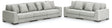Tampa Furniture Outlet - Ashley Furniture - Regent Park 3-Piece Sectional Sofa and 2-Piece Sectional Loveseat - 3-Piece Sectional Sofa and 2-Piece Sectional Loveseat / Pewter - 14404U4