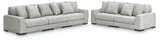 Tampa Furniture Outlet - Ashley Furniture - Regent Park 3-Piece Sectional Sofa and 2-Piece Sectional Loveseat - 3-Piece Sectional Sofa and 2-Piece Sectional Loveseat / Pewter - 14404U4