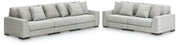Tampa Furniture Outlet - Ashley Furniture - Regent Park 3-Piece Sectional Sofa and 2-Piece Sectional Loveseat - 3-Piece Sectional Sofa and 2-Piece Sectional Loveseat / Pewter - 14404U4