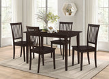 Tampa Furniture Outlet - Coaster - Gomez 5-piece Rectangular Dining Table Set Cappuccino - 150152