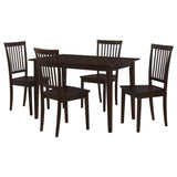 Gomez 5-piece Rectangular Dining Table Set Cappuccino - Tampa Furniture Outlet