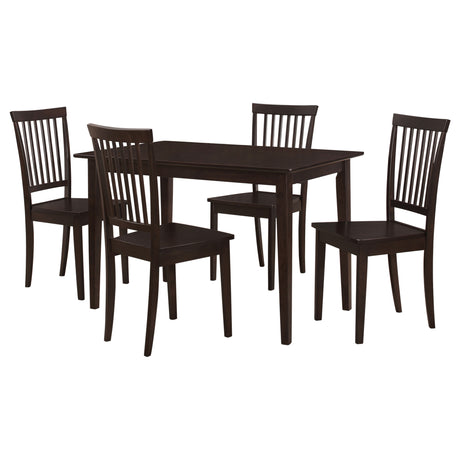Gomez 5-piece Rectangular Dining Table Set Cappuccino - Tampa Furniture Outlet