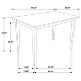 Gomez 5-piece Rectangular Dining Table Set Cappuccino - Tampa Furniture Outlet