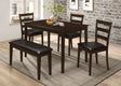 Tampa Furniture Outlet - Coaster - Guillen 5-piece Rectangular Dining Table Set Cappuccino - 150232
