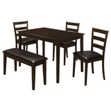 Guillen 5-piece Rectangular Dining Table Set Cappuccino - Tampa Furniture Outlet