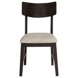 Catley 5-piece Round Drop Leaf Dining Table Set Dark Coffee